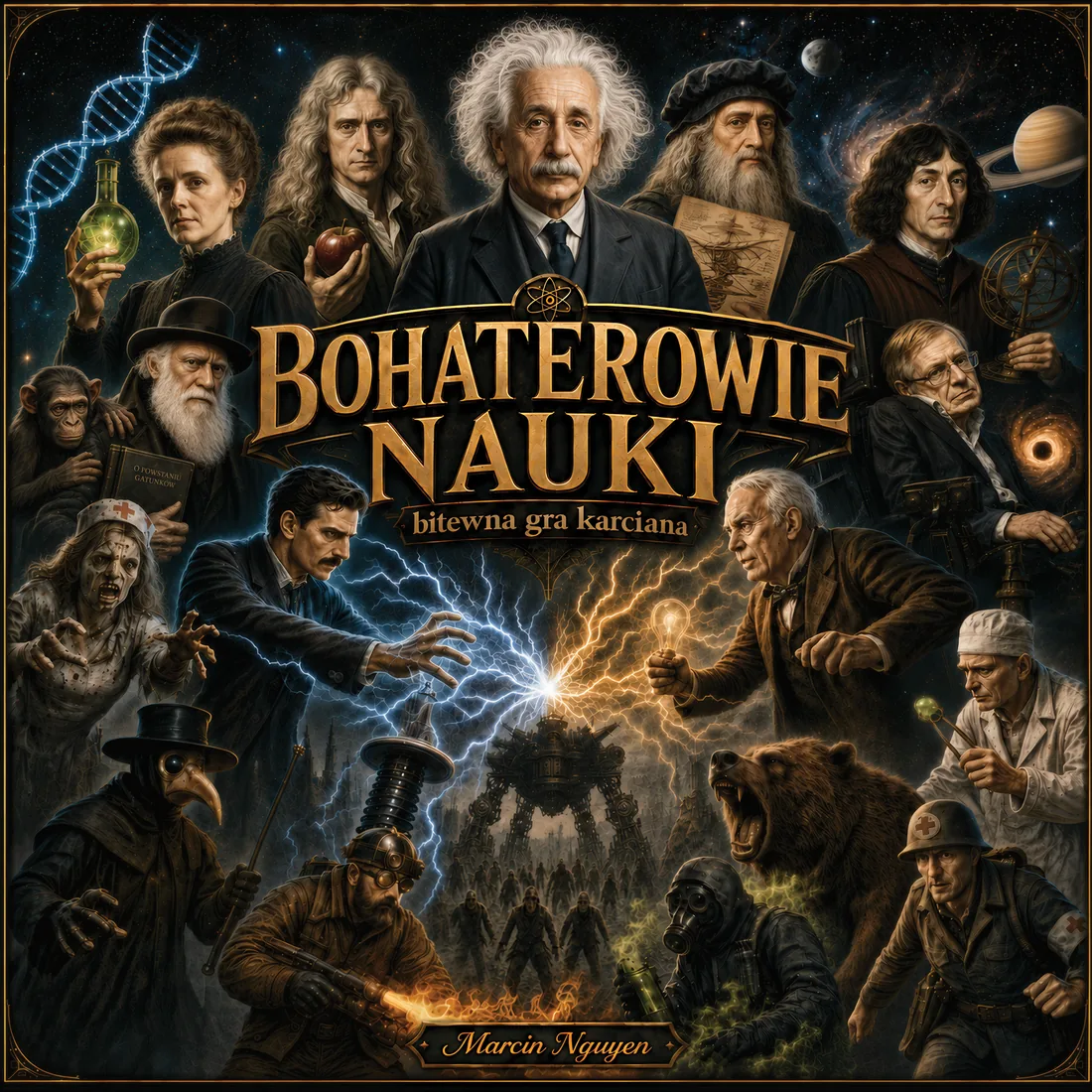 Front pudełka Bohaterowie Nauki