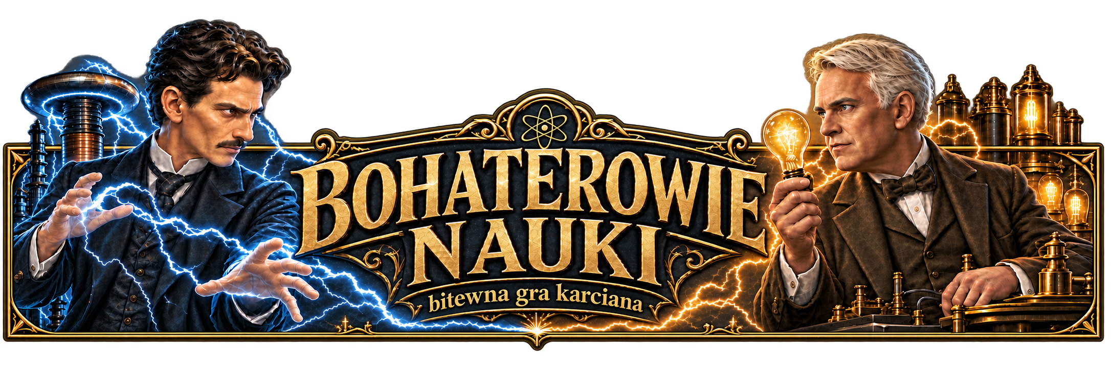 Bohaterowie Nauki — bitewna gra karciana. Pojedynek Tesli i Edisona.